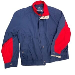 Members‎ Only Vintage 80s Retro Color Block Windbreaker Jacket Full Zip Mens XL